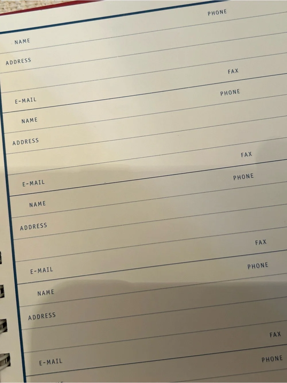 NEW Red Spine Address Book - Unbranded Home Accents-get organized for new year!